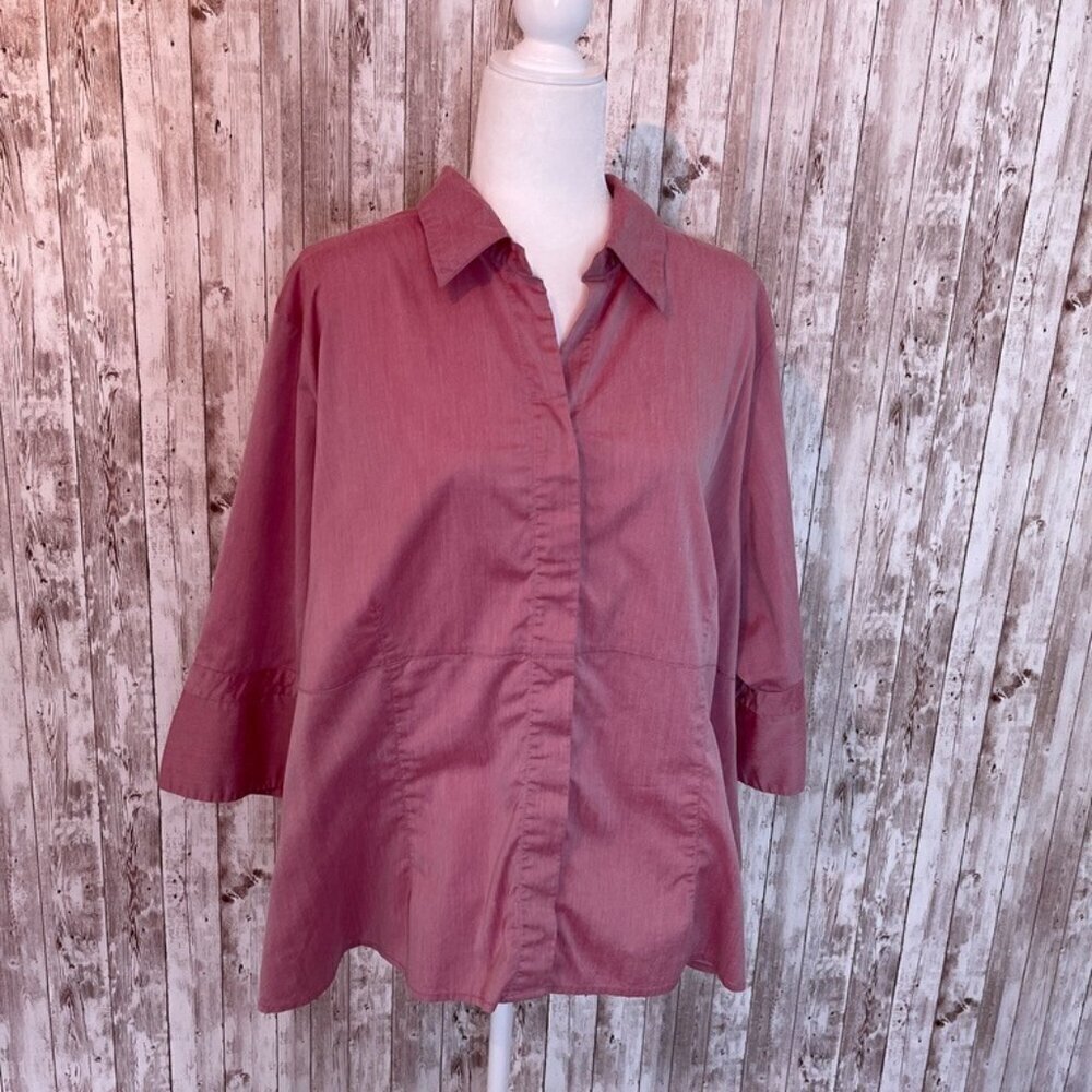 Lane Bryant Red 3/4 Sleeve Shirt size 22/24
